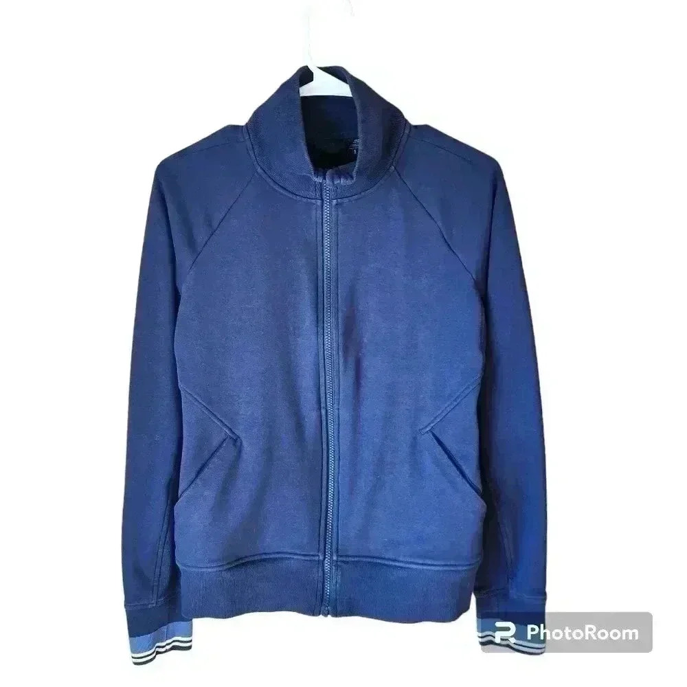 Athleta Jacket Triumph Game Pointe Full Zip Blue Size S